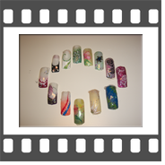 Enkele voorbeelden van naildesign met gel.